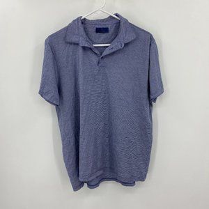 David Donahue Blue Polo Shirt Large